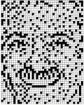 Will Shortz in the Mosaic Puzzle by Ken Knowlton and Frank Longo.